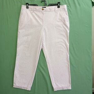 TALBOTS Women's Relaxed Chino Pants Party Casual Ankle Length 14P Pink